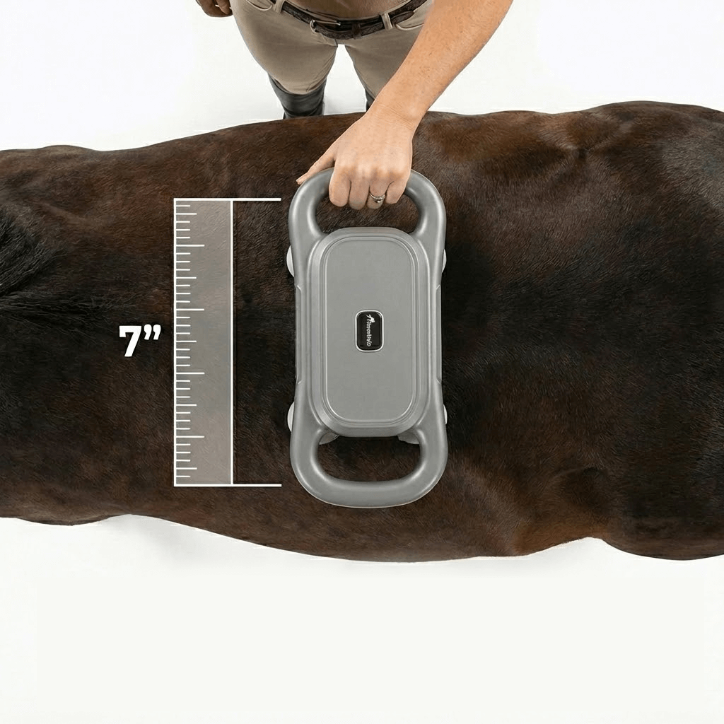 Pistola de Masaje de Luz Roja de 8 Cabezales HorseHalo™