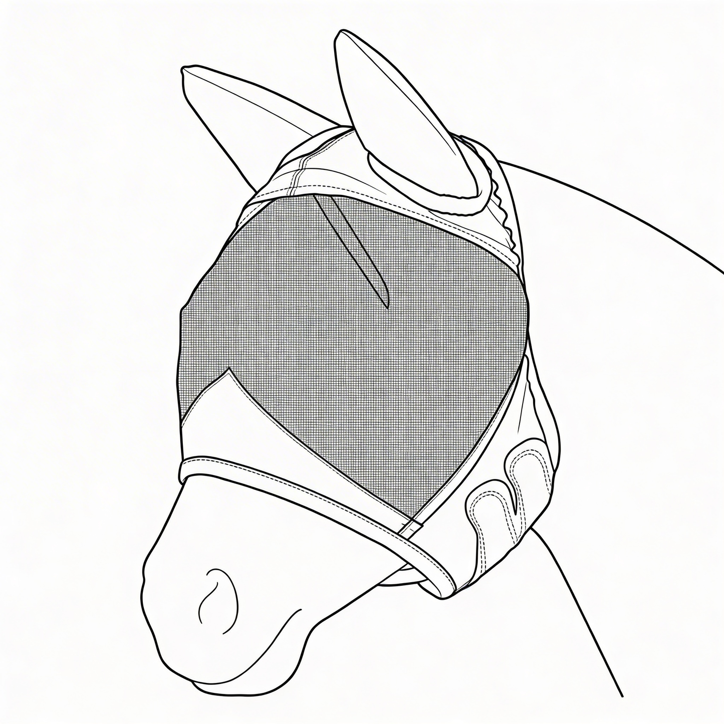 HorseHalo™ Fly Mask – Stretch Fit (With Ears)