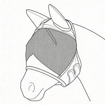 HorseHalo™ Fly Mask – Stretch Fit (With Ears)