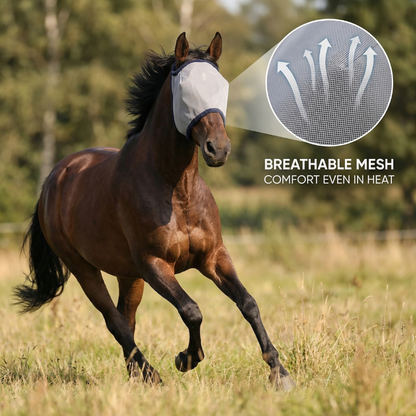 HorseHalo™ Fly Mask – Soft Mesh (Without Ears)