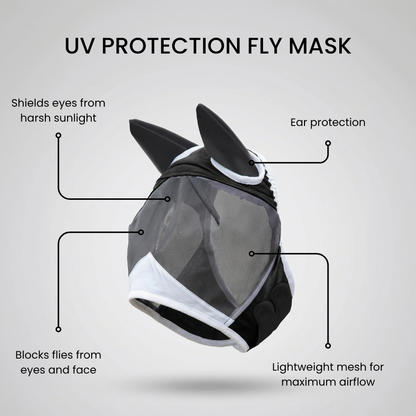 HorseHalo™ Fly Mask – Stretch Fit (With Ears)