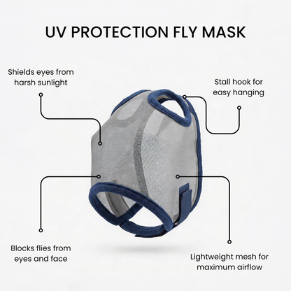 HorseHalo™ Fly Mask – Soft Mesh (Without Ears)