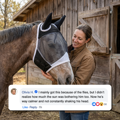 HorseHalo™ Fly Mask – Stretch Fit (With Ears)