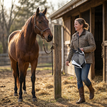 HorseHalo™ Fly Mask – Stretch Fit (With Ears)