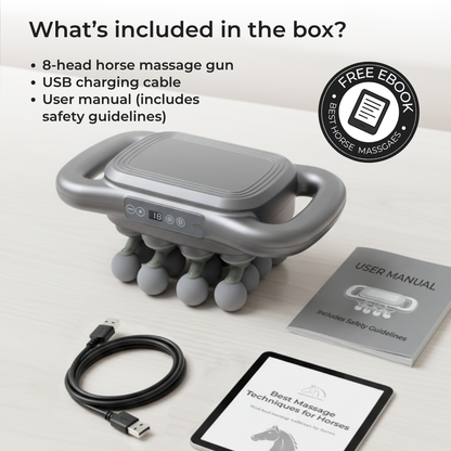 HorseHalo™ 8 Heads Red Light Massage Gun