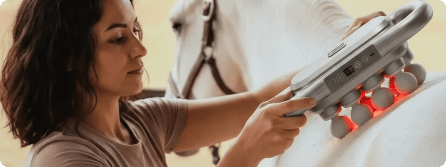 Massage horse for 10-15 minutes per area
